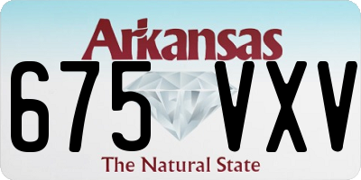 AR license plate 675VXV