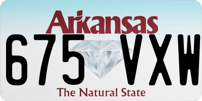 AR license plate 675VXW