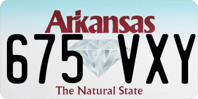 AR license plate 675VXY