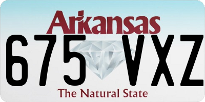 AR license plate 675VXZ