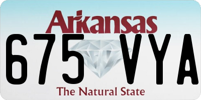 AR license plate 675VYA