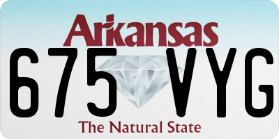 AR license plate 675VYG