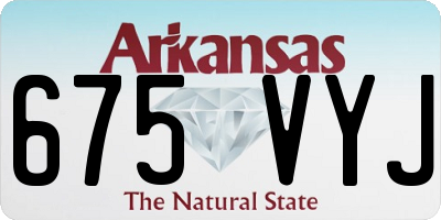 AR license plate 675VYJ