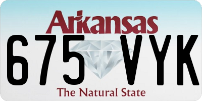 AR license plate 675VYK