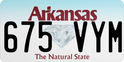 AR license plate 675VYM