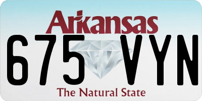 AR license plate 675VYN