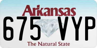 AR license plate 675VYP
