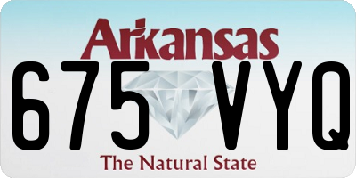 AR license plate 675VYQ