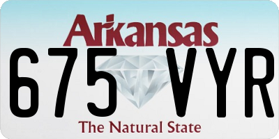 AR license plate 675VYR