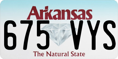 AR license plate 675VYS