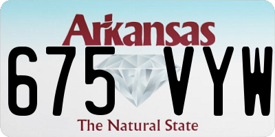 AR license plate 675VYW