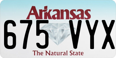 AR license plate 675VYX