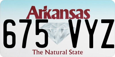 AR license plate 675VYZ
