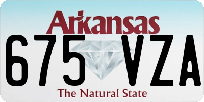 AR license plate 675VZA