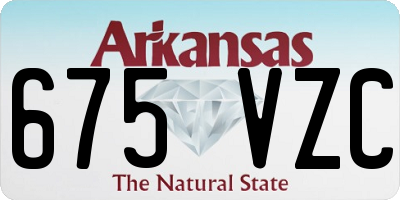 AR license plate 675VZC