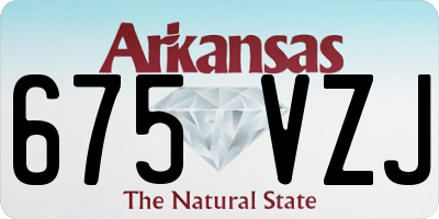 AR license plate 675VZJ