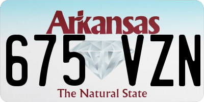 AR license plate 675VZN