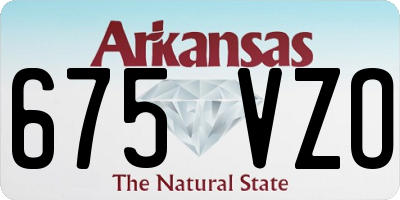 AR license plate 675VZO