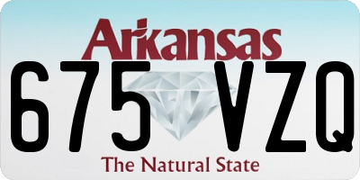 AR license plate 675VZQ