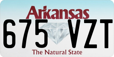 AR license plate 675VZT