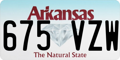 AR license plate 675VZW