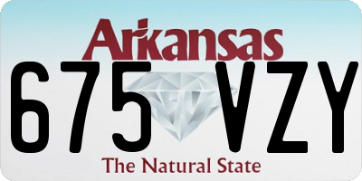 AR license plate 675VZY
