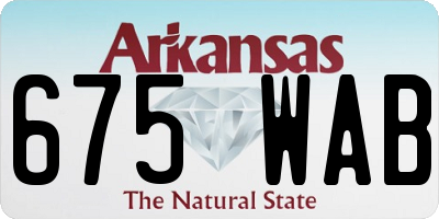AR license plate 675WAB