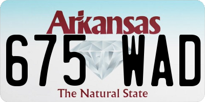 AR license plate 675WAD