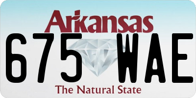 AR license plate 675WAE