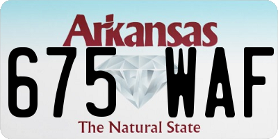 AR license plate 675WAF