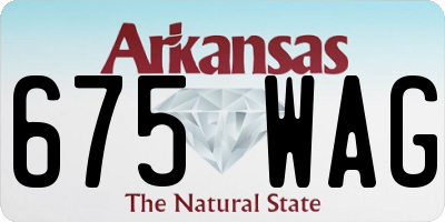 AR license plate 675WAG