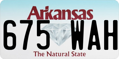 AR license plate 675WAH