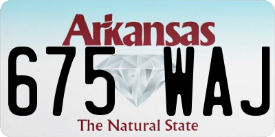 AR license plate 675WAJ
