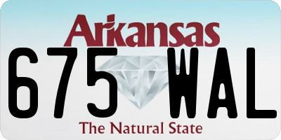 AR license plate 675WAL