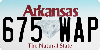 AR license plate 675WAP