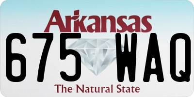 AR license plate 675WAQ