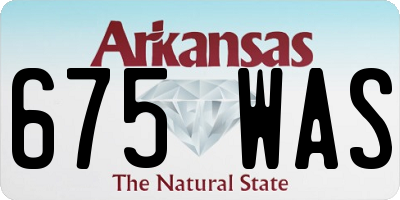 AR license plate 675WAS