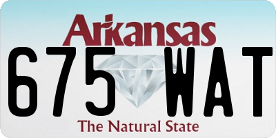 AR license plate 675WAT