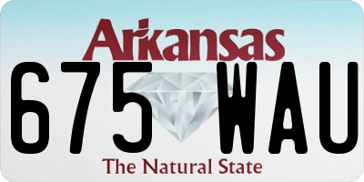 AR license plate 675WAU