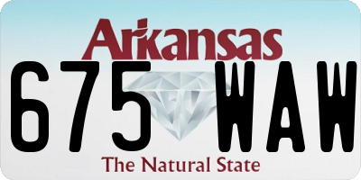 AR license plate 675WAW