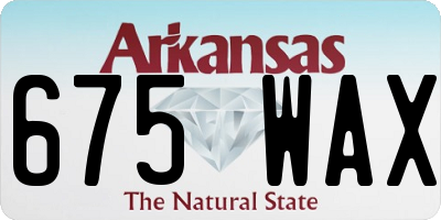 AR license plate 675WAX