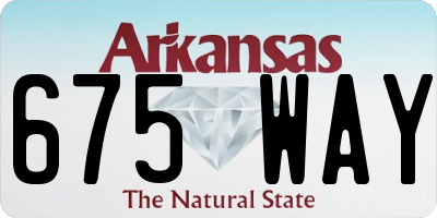 AR license plate 675WAY
