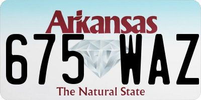 AR license plate 675WAZ