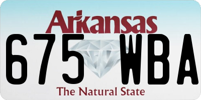 AR license plate 675WBA