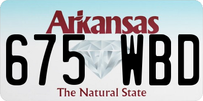 AR license plate 675WBD