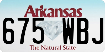 AR license plate 675WBJ