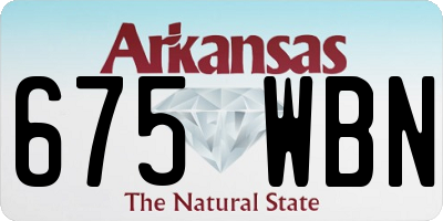 AR license plate 675WBN