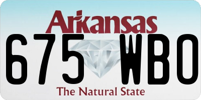 AR license plate 675WBO