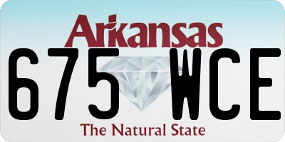 AR license plate 675WCE