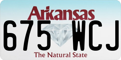 AR license plate 675WCJ